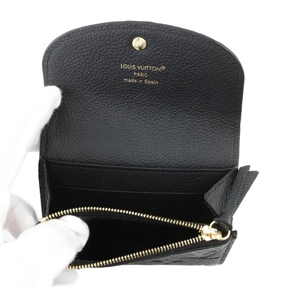LOUIS VUITTON Rosalie Coin Purse Monogram Empreinte Leather Noir - Picture 4 of 11